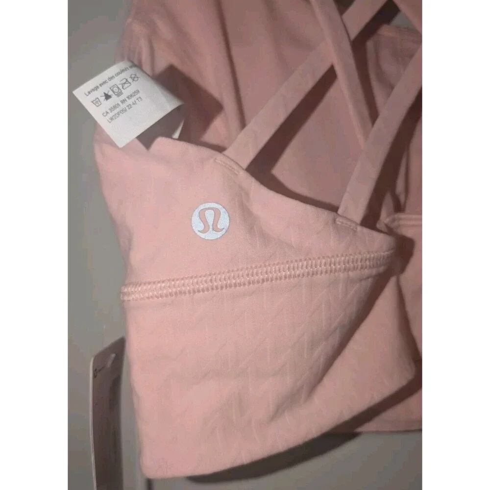 Lululemon Womens Bra Size 4 Free to Be Serene Longline Jaquard C/D NWT Ship Fast - Picture 11 of 15